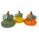 CALABAZA DE PORCELANA TRES COLORES,       12X12CM CM