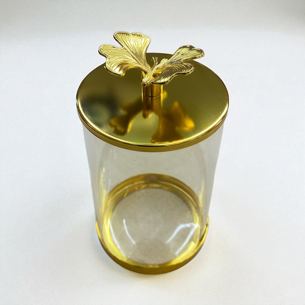 BOMBONERA DE CRISTAL GRANDE. 10X20CM