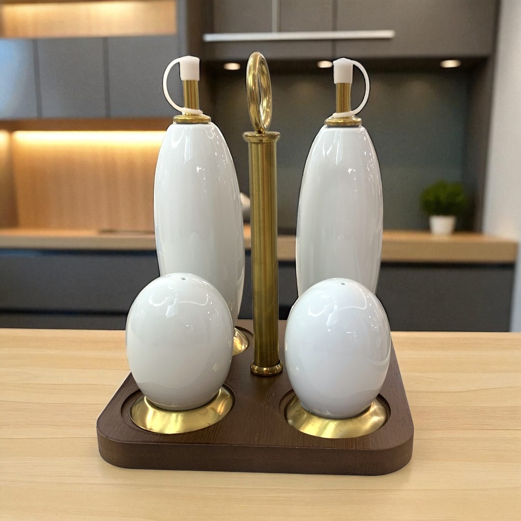 CONDIMENTEROS DE PORCELANA 17X17X21CM