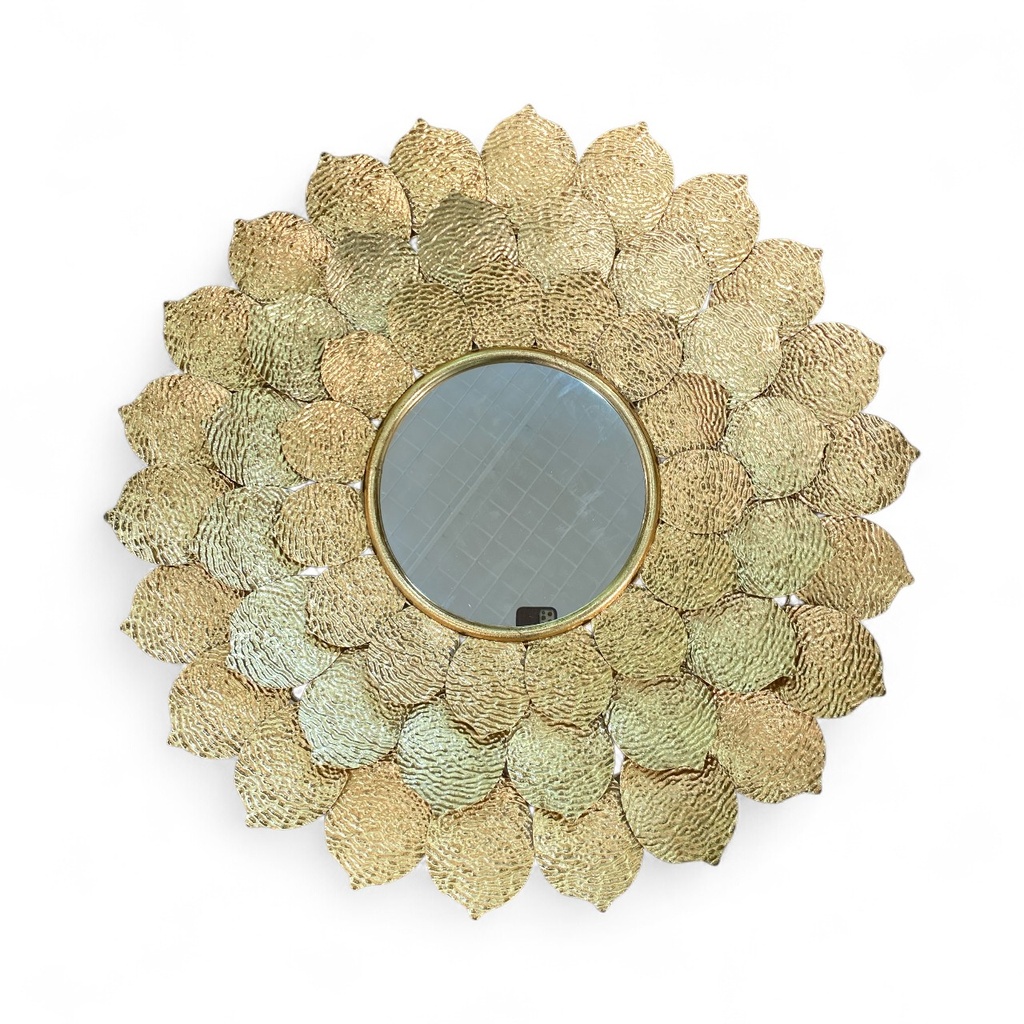 ESPEJO DECOR FLOR DORADA 75CM