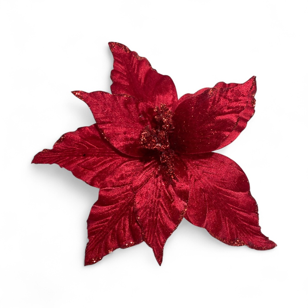 FLOR PONSETIA ROJO 32CM