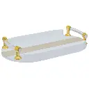 BANDEJA DECORATIVA BLANCA REF:HM0896 (31X16CM)