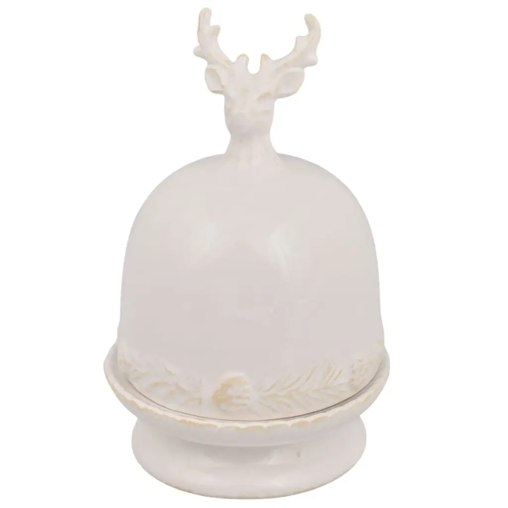 BOMBONERA DE RENO BLANCA REF:LP86586 22CM