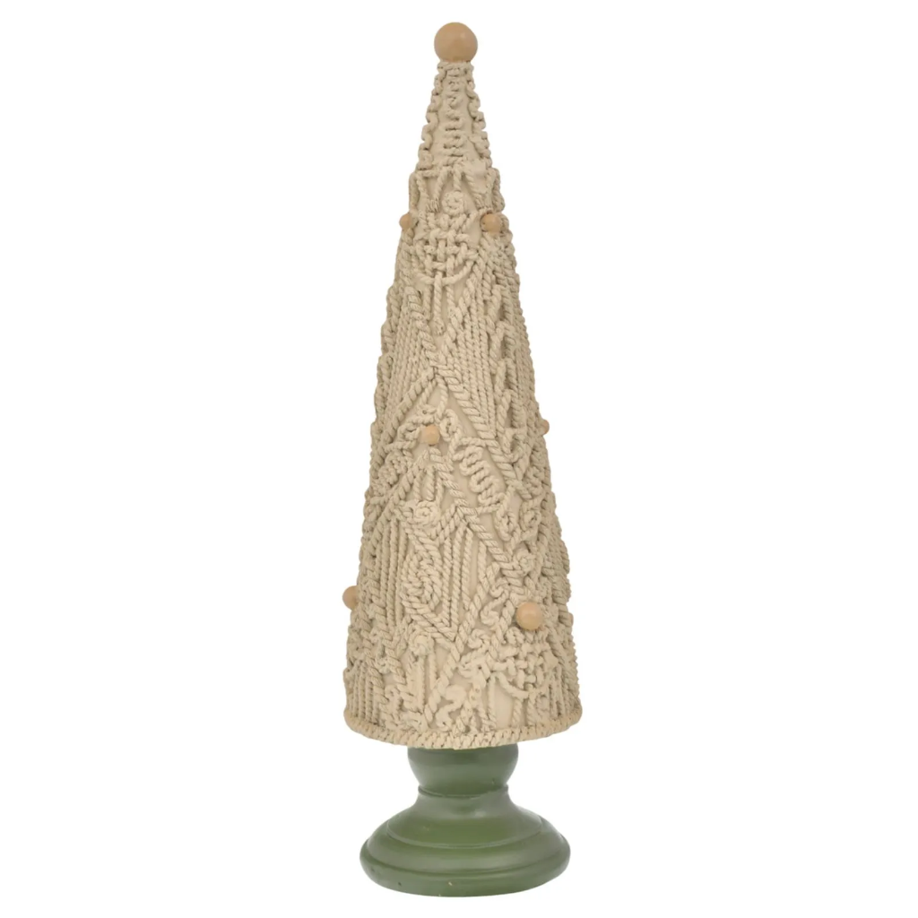 ARBOL BEIGE DE RESINA REF:TGHC0003 (31X9CM)