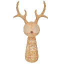 ADORNO NAVIDAD RENO RESINA TGZH0069 23,5X13X40CM