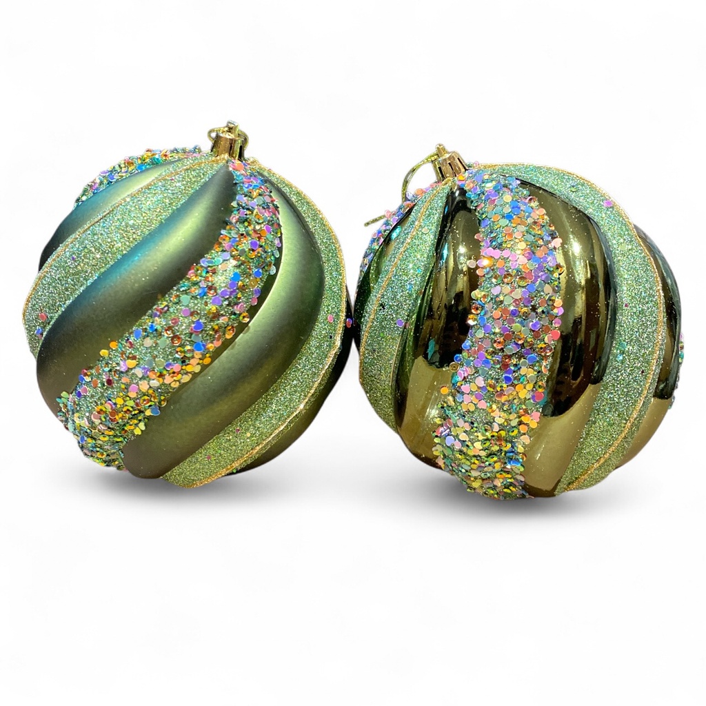 ESFERA NAVIDAD 12CM VERDE SETX2 REF:ES27313