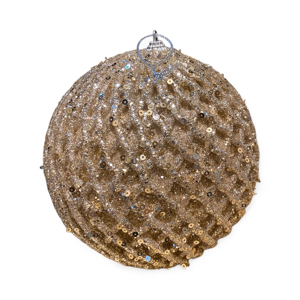 ESFERA NAVIDAD 15CM CHAMPAGNE MOCA REF: ES26851