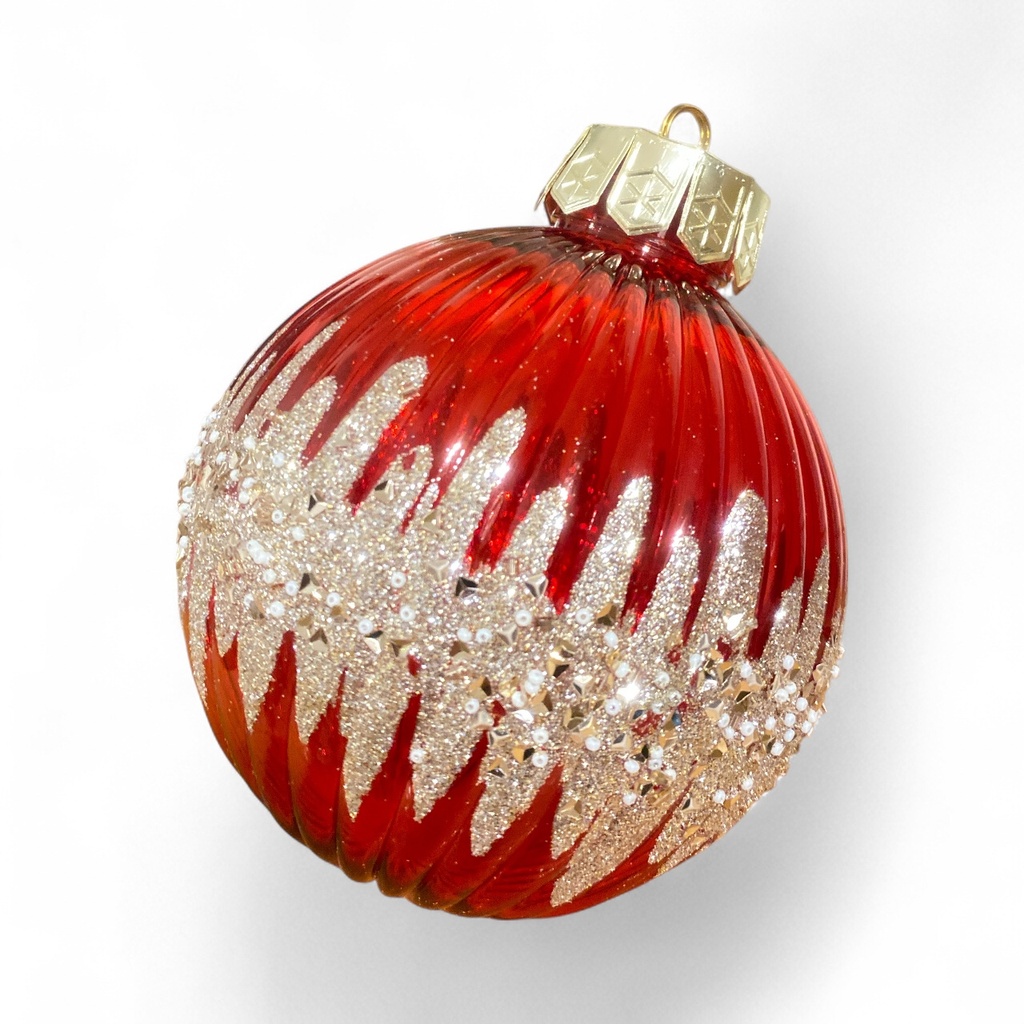ESFERA NAVIDAD ROJO REF:ES26666 12CM