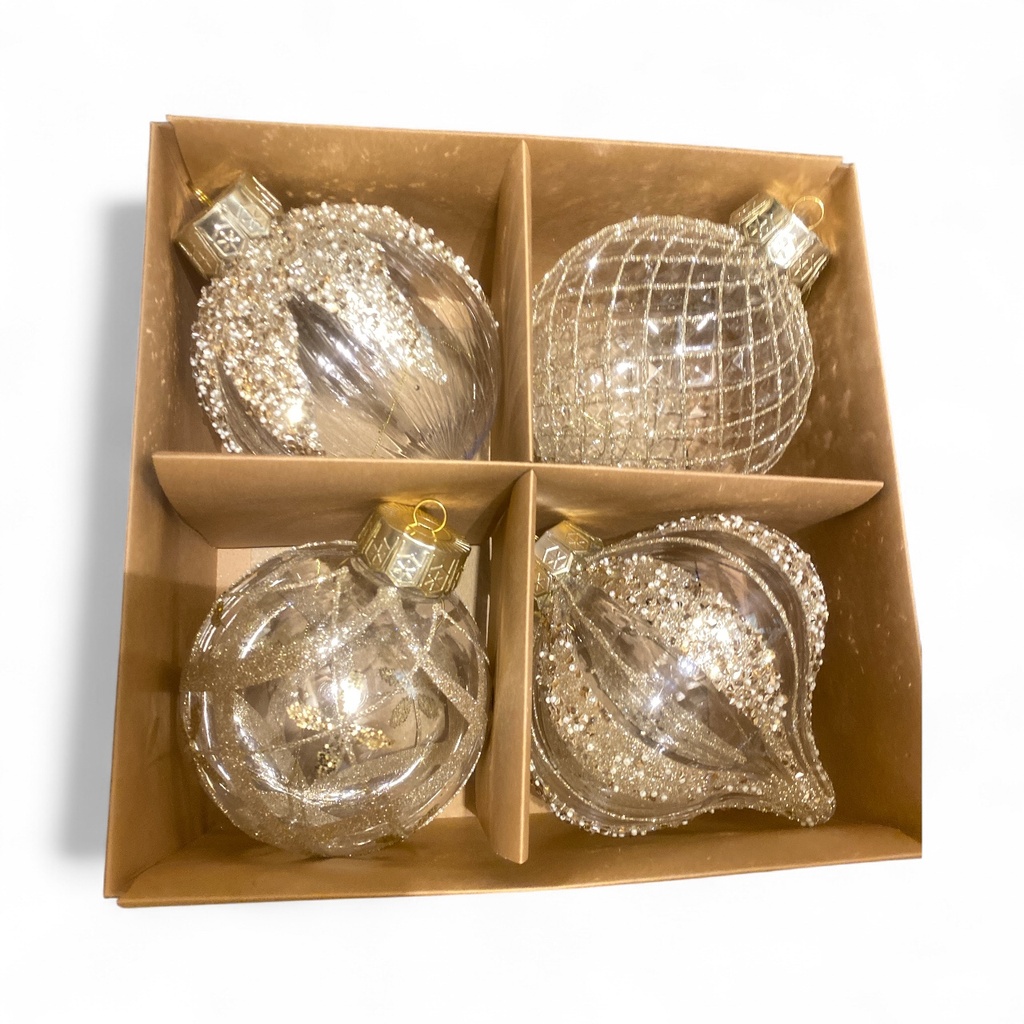 ESFERA NAVIDAD SETX4 REF: ES26665 26X26X13CM