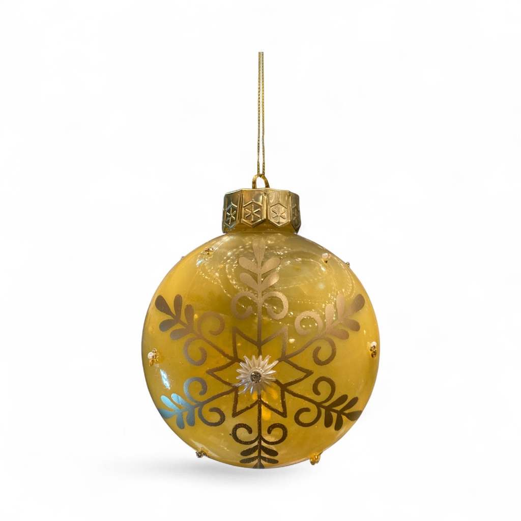 ESFERA NAVIDAD DORADO REF: ES26668. 12CM