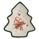 Plato de árbol navideño diseño candy 30cm, REF:HC8384-SD278