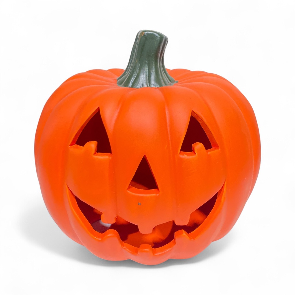 Calabaza Halloween, Dolomita, Naranja, 20x18x18cm, 20PT0692
