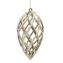 Colgante Navideño Ornamento, Plástico, Dorado, 13cm, ES26839