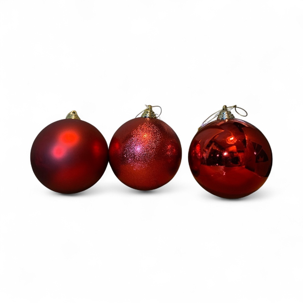 ESFERA NAVIDAD, Roja, 12cm, ES26677