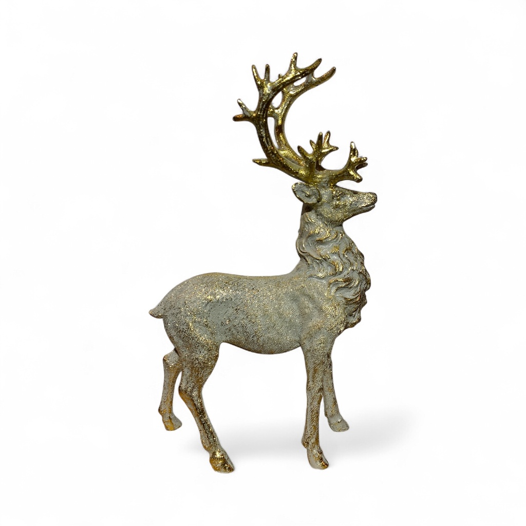 RENO NAVIDEÑO. RESINA REF:TG632808  20X8X33CM