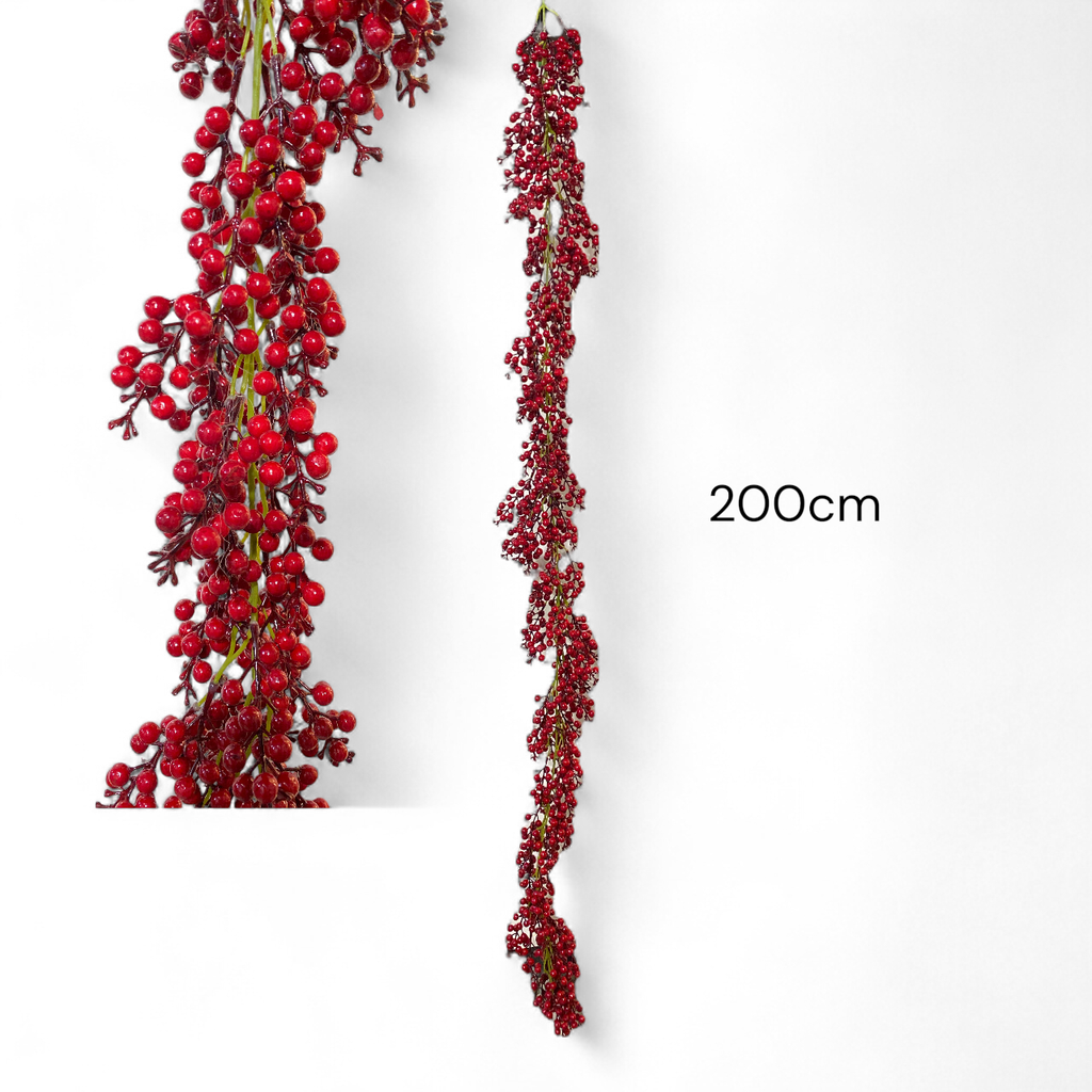 GUIRNALDA FRUTOS ROJOS REF:ES26558  200CM