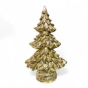ADORNO ARBOL NAVIDEÑO DORADO RESINA TGXY0371   14X8X23CM