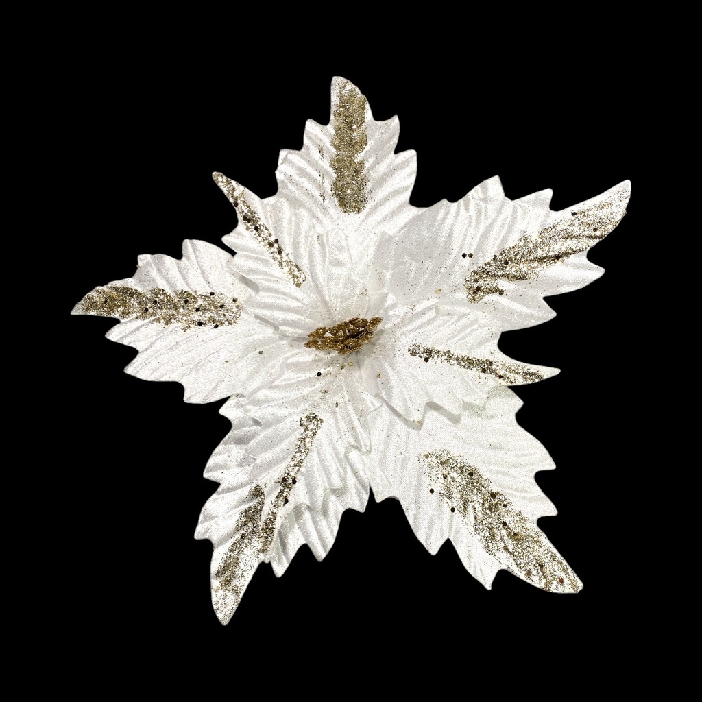FLOR NAVIDEÑA BLANCA, REF:HM0431  33X28CM