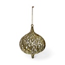 COLGANTE NAVIDEÑO TROMPO DORADO, REF:ES26840, 13X19CM