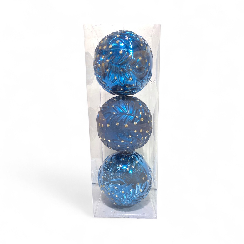ESFERA NAVIDAD 1OCM AZUL SETX3PZ. REF:ES27316