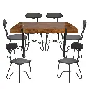 JUEGO DE COMEDOR REF:LY-N0980 (1MESA+6SILLAS)