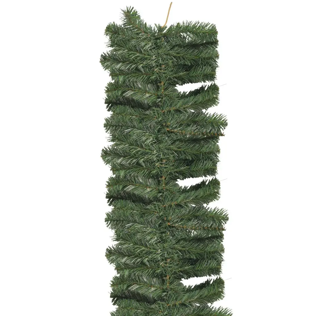 FOLLAJE NAVIDEÑO VERDE PREMIUM RAMA PVC, 2.7METROS.