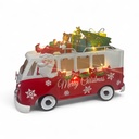 BUS METALICO MERRY CHRISTMAS C/LUZ LED A PILAS 30X15X20CM