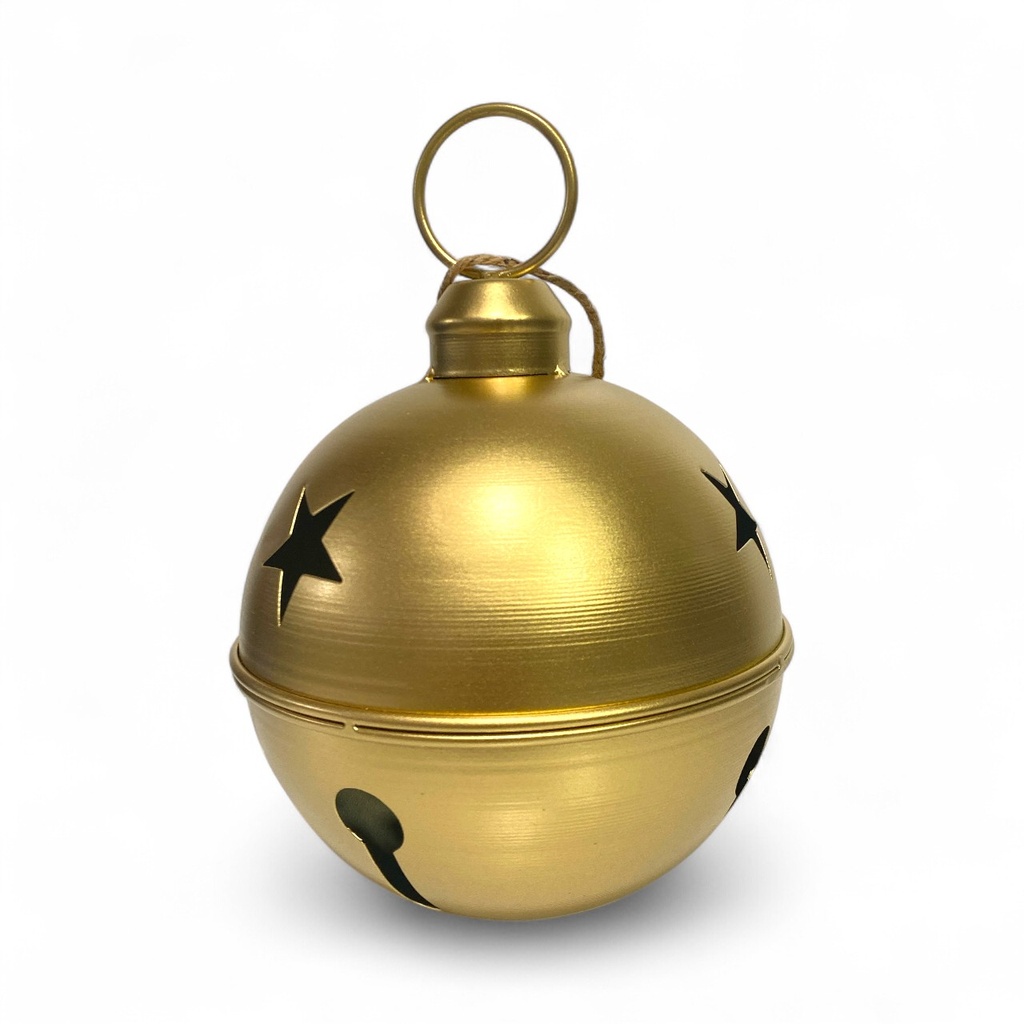 CASCABEL NAVIDEÑO 17CM DORADO METALICO 17X23CM