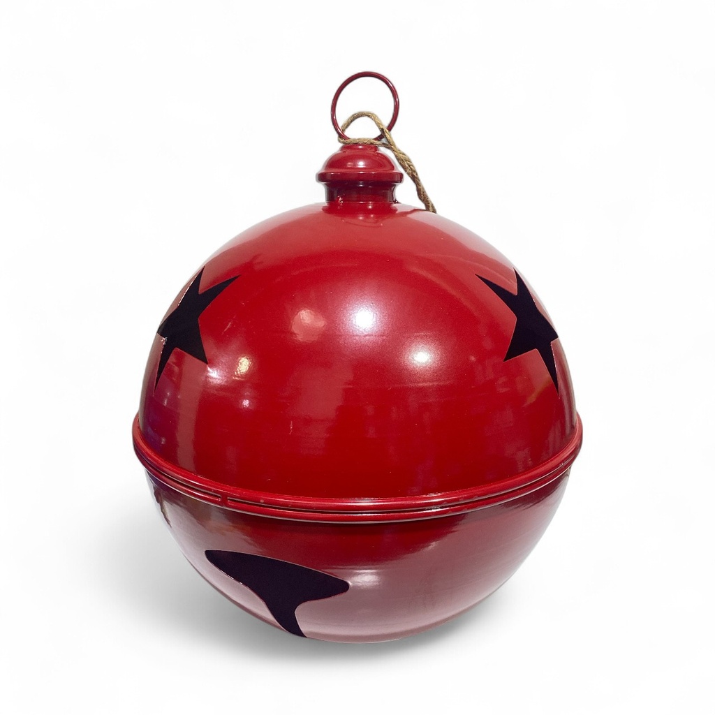 CASCABEL NAVIDEÑO 30CM ROJO METALICO 30X40CM