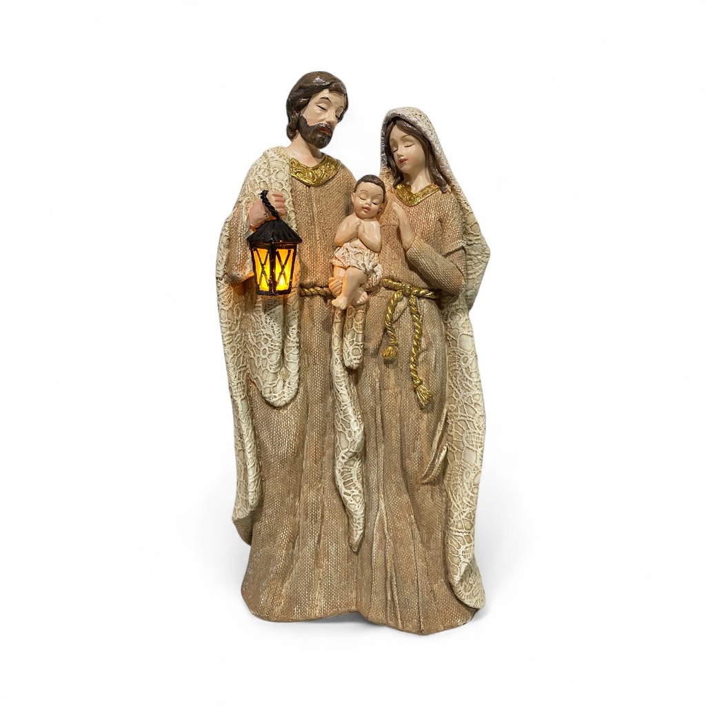 SAGRADA FAMILIA POLIRESINA C/LUZ LED 15X8X32CM