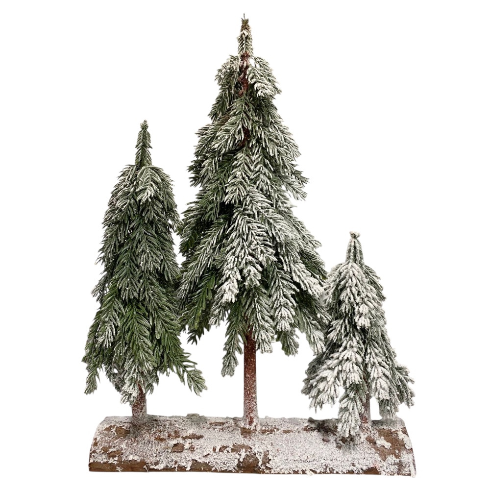 BOSQUE DE ARBOLES NEVADOS MINI 40X60CM