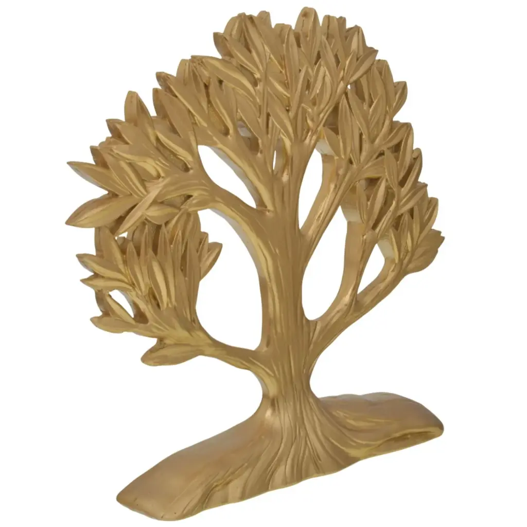 ADORNO ARBOL RESINA DORADO REF:HM0952 20X4.2X20CM