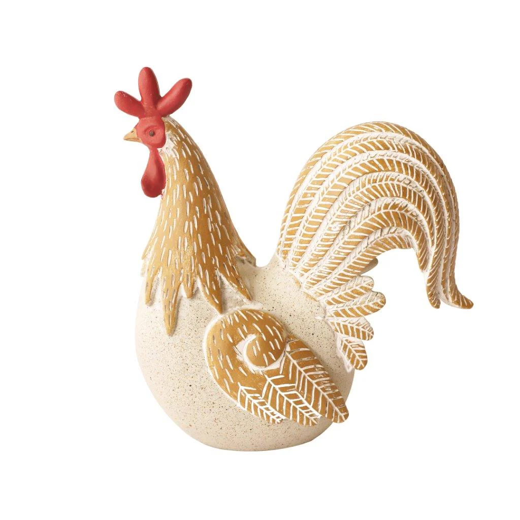 ADORNO RESINA GALLO REF:HM0937 20X9X22CM