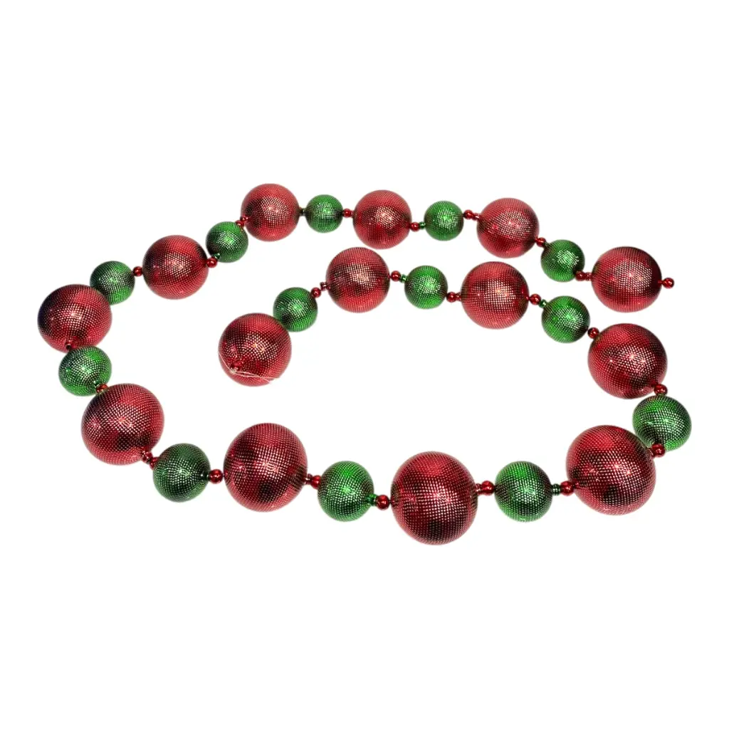 ESFERA NAVIDAD GUIRNALDA BOMBILLO ROJO/VERDE 170CM Ø5CM