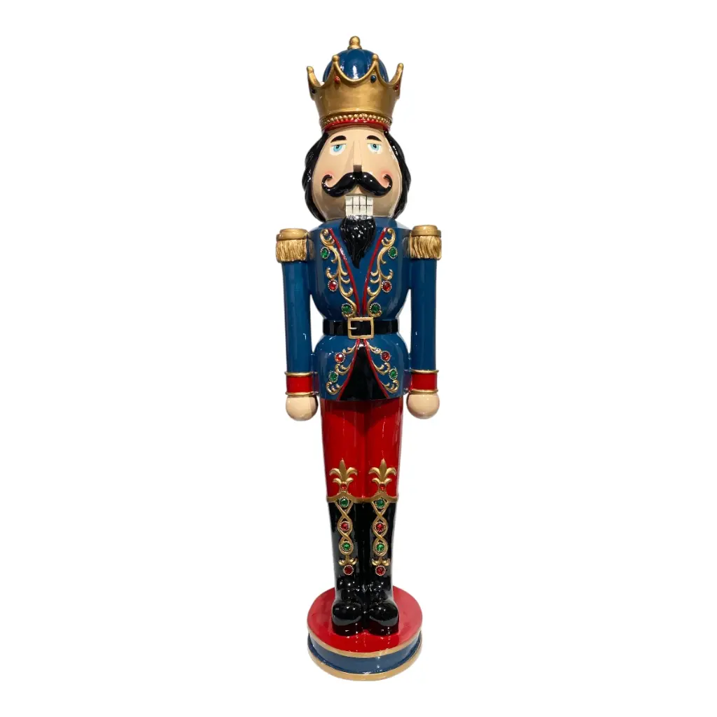 CASCANUEZ NAVIDEÑO REY AZUL POLIRESINA 20X30X100CM