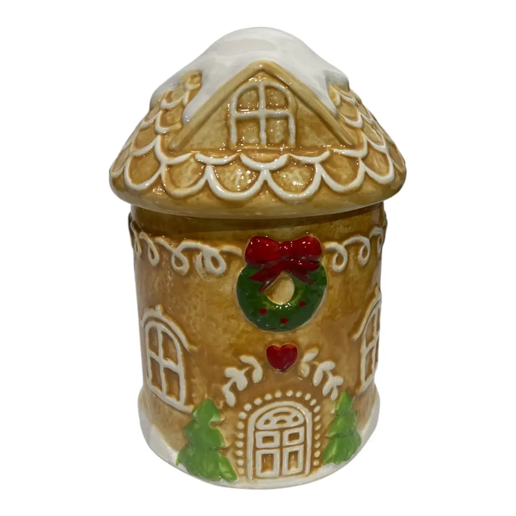 BOMBONERA NAVIDEÑA JENGIBRE PORCELANA 13X18CM