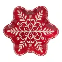 BANDEJA NAVIDEÑA COPO CANDY PORCELANA 26X26X2.5CM