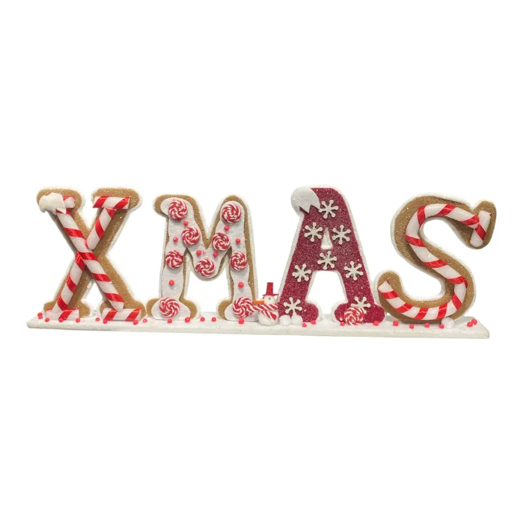 LETRERO CARAMELO XMAS 61X5X20CM