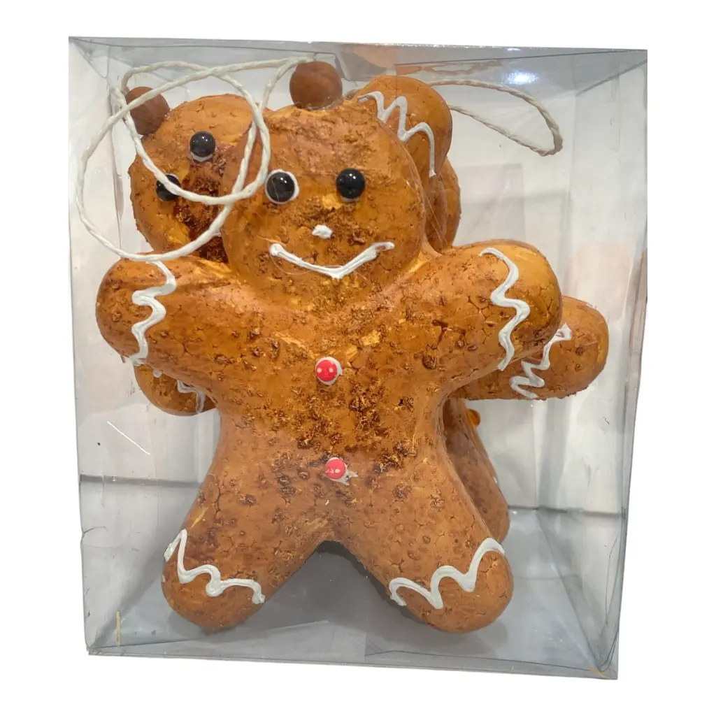 COLGANTE NAVIDEÑO MUÑECO JENGIBRE SETX4 16X11CM C/U