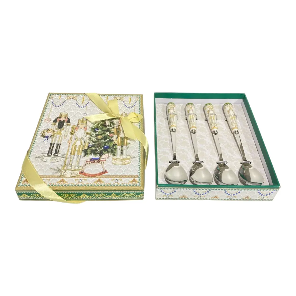 CUCHARAS CASCANUEZ SETX4PZS. 14X17X2CM Y 15CM CADA CUCHARITA