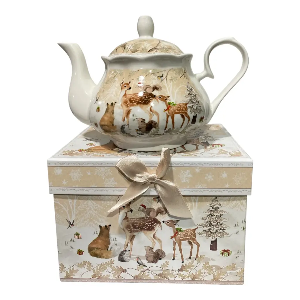 JARRA RENO NAVIDEÑA CERAMICA 20X16X14CM 1LITRO