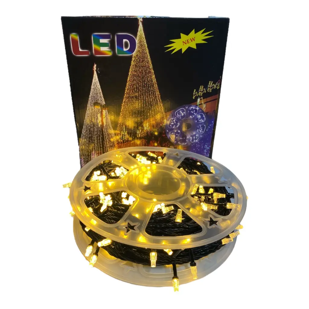 LUZ LINEA BOTELLA 50MX240L CABLE NEGRO LUZ CALIDA