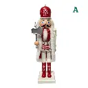 CASCANUEZ NAVIDEÑO PLASTICO ROJO/BLANCO A BATERIAS 38CM