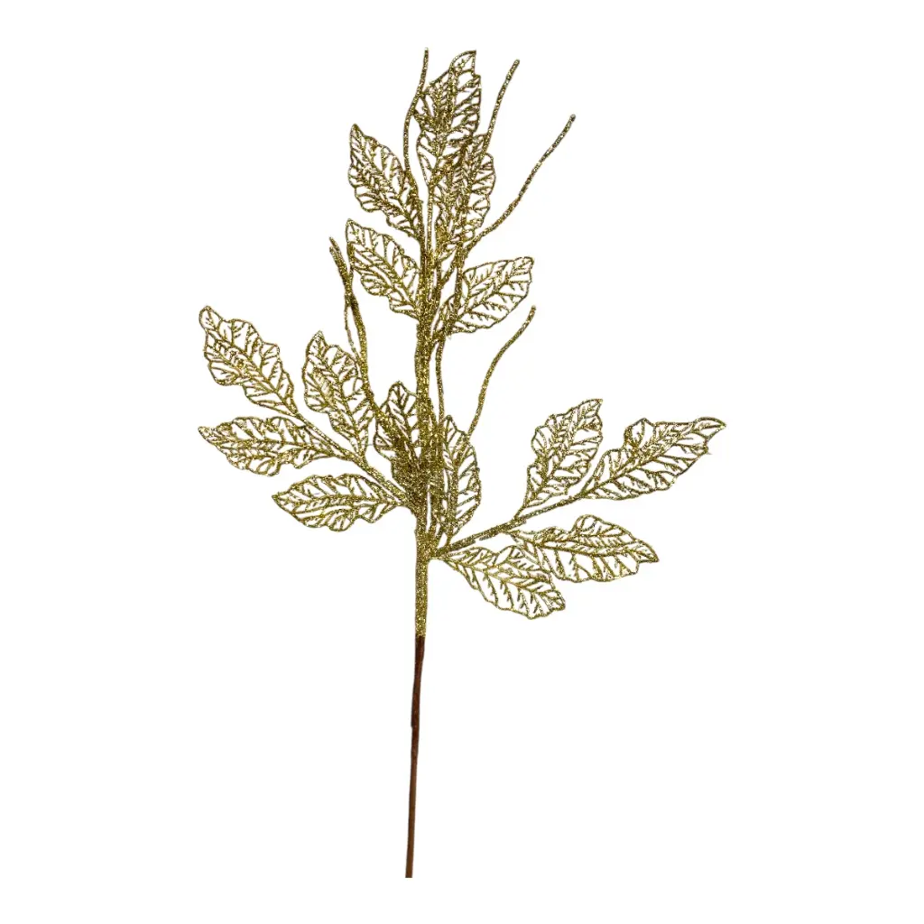 RAMA NAVIDEÑA HOJAS DORADAS 70CM