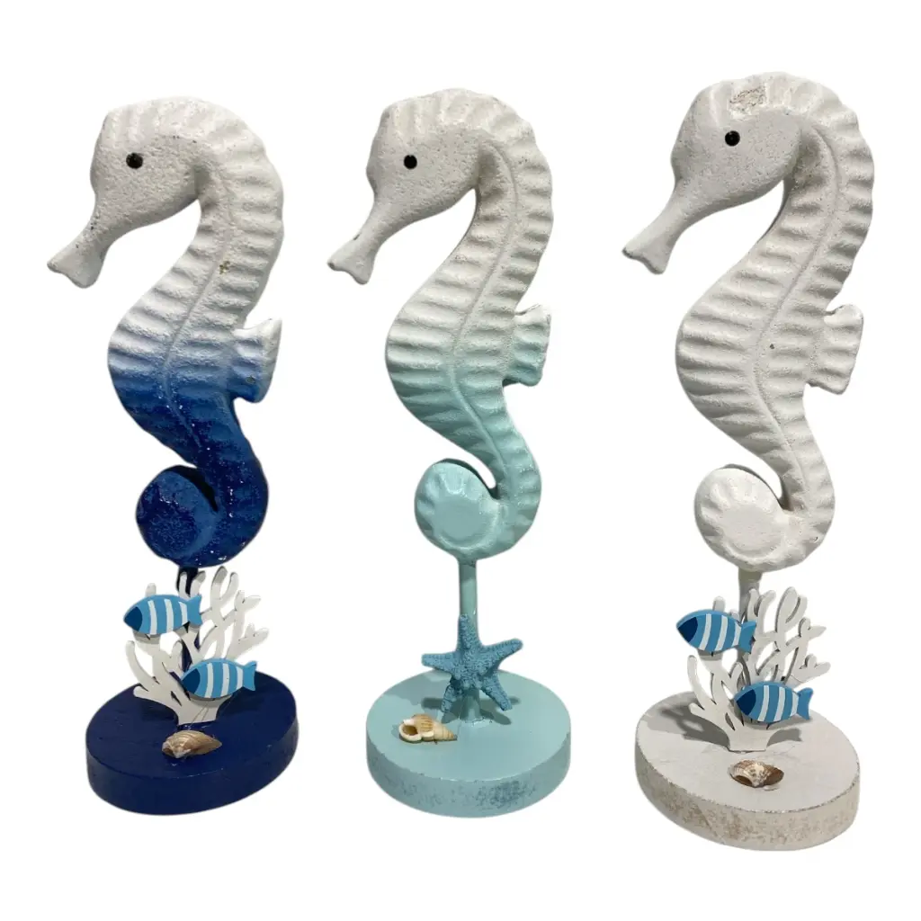 CABALLITO DE MAR 3 MODELOS DE MADERA 7X22CM