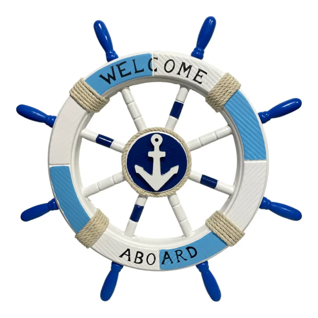 TIMON PEQUEÑO DE BARCO MADERA 45X3.5X45CM