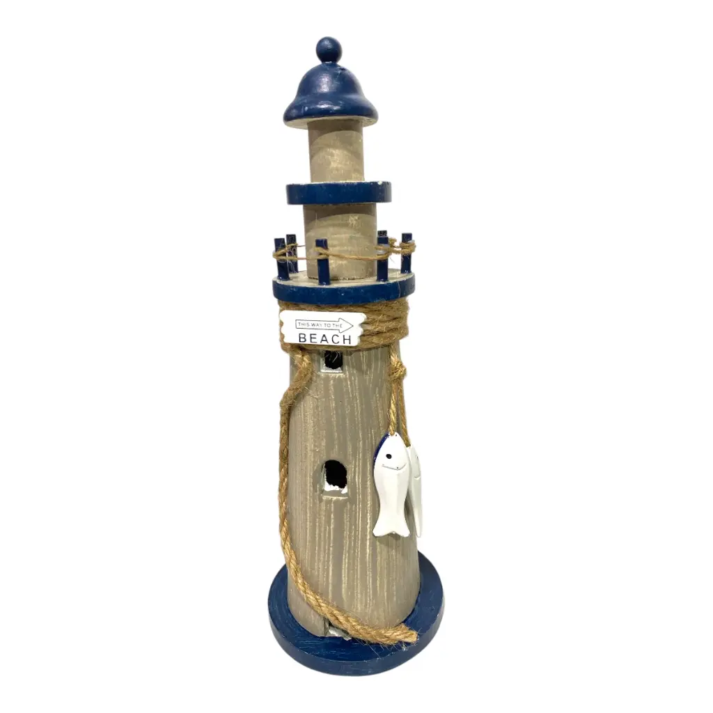 FARO DE MADERA DECOR 10X30CM