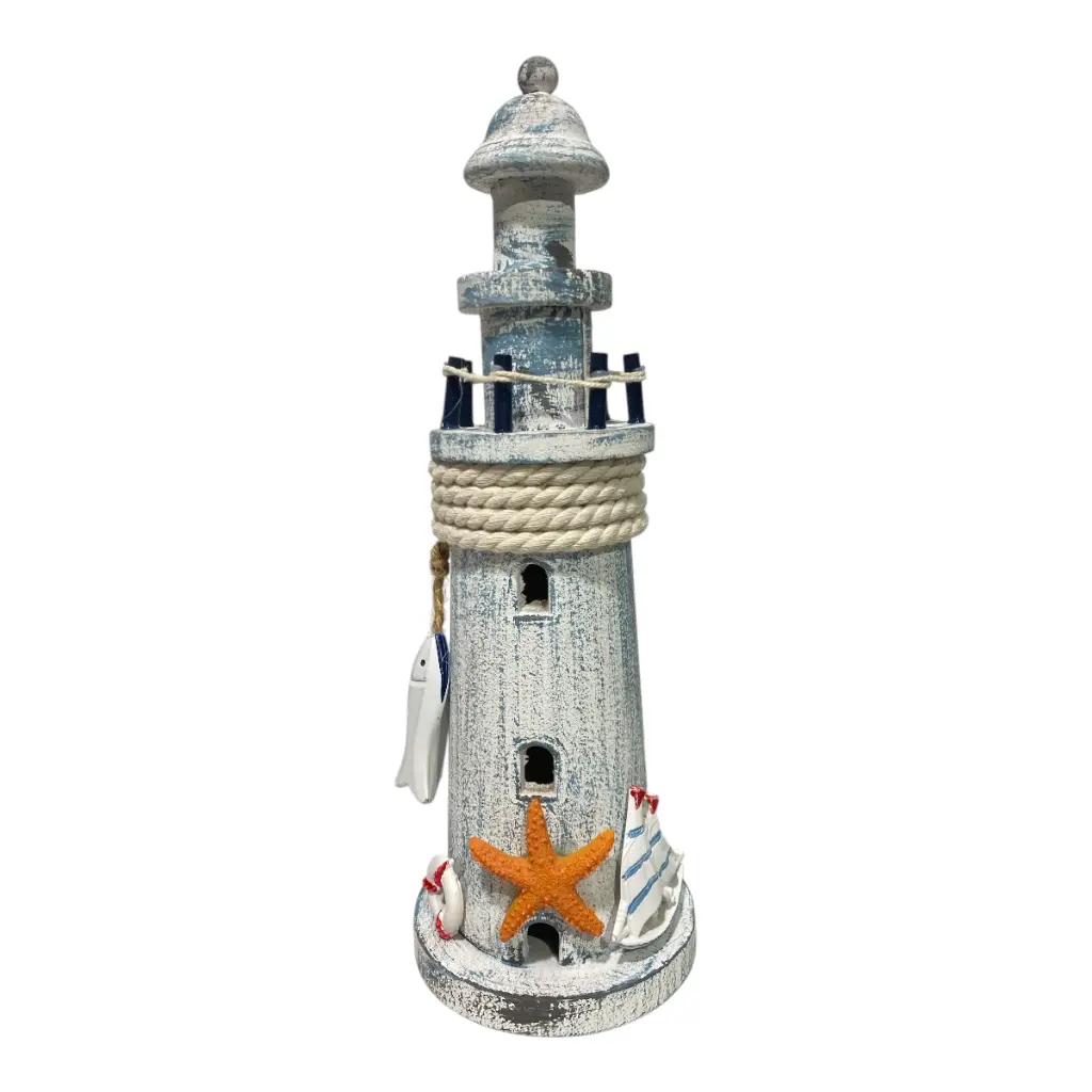 FARO DE MADERA DECOR 10X30CM