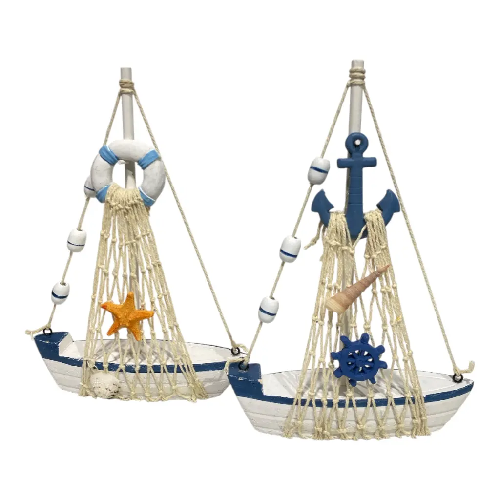 BARCO DE MADERA DECOR  2 MODELOS C/U 16X5X23CM