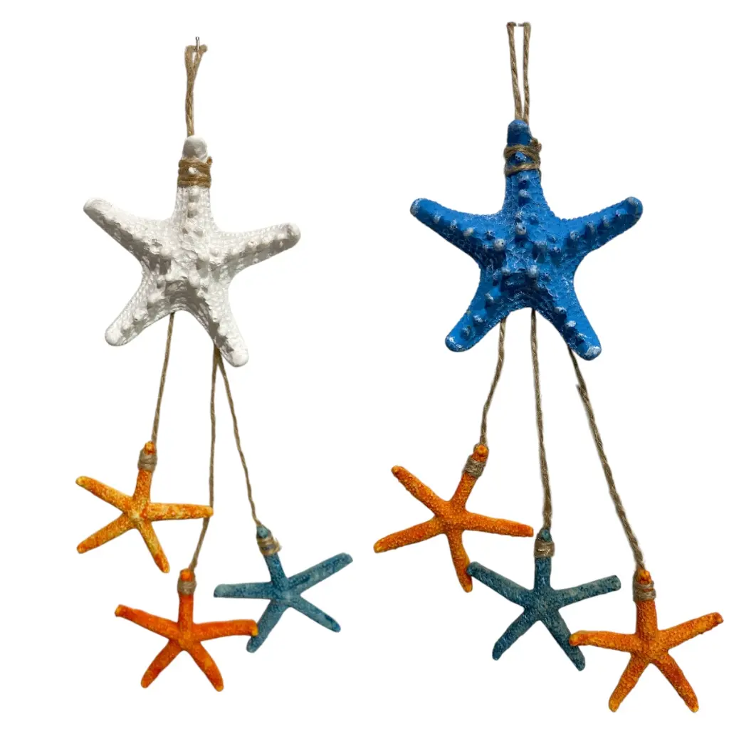 COLGANTE ESTRELLA DE MAR RESINA 2MOD. C/U 15X30CM